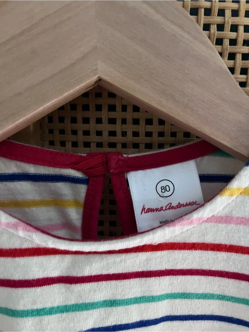 Hanna Andersson 12-18M Multicolor Stripe Long-Sleeve Dress Top